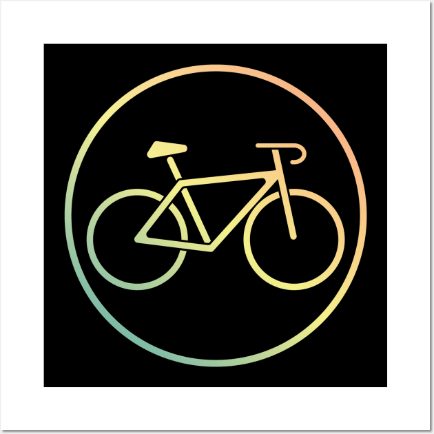 Colorful Classic Road Bike Badge Bicycle Sports Active Outdoor Lifestyle Cycling Tournament Design Gift Idea Wall Art by c1337s